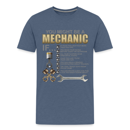 Mechanic Gift, Mechanic Shirt, You Might Be A Mechanic, Diesel Mechanic, Gift For Mechanic, Car Mechanic, Car Guy Shirt, Funny Dad Shirt - heather blue