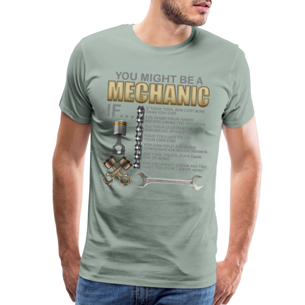 Mechanic Gift, Mechanic Shirt, You Might Be A Mechanic, Diesel Mechanic, Gift For Mechanic, Car Mechanic, Car Guy Shirt, Funny Dad Shirt - steel green