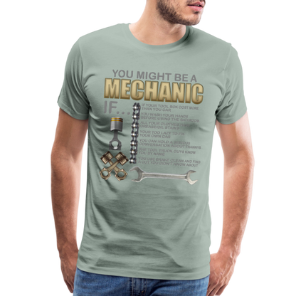 Mechanic Gift, Mechanic Shirt, You Might Be A Mechanic, Diesel Mechanic, Gift For Mechanic, Car Mechanic, Car Guy Shirt, Funny Dad Shirt - steel green