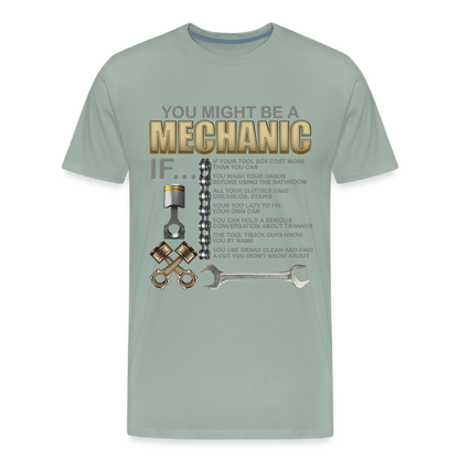 Mechanic Gift, Mechanic Shirt, You Might Be A Mechanic, Diesel Mechanic, Gift For Mechanic, Car Mechanic, Car Guy Shirt, Funny Dad Shirt - steel green
