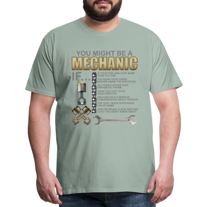 Mechanic Gift, Mechanic Shirt, You Might Be A Mechanic, Diesel Mechanic, Gift For Mechanic, Car Mechanic, Car Guy Shirt, Funny Dad Shirt - steel green