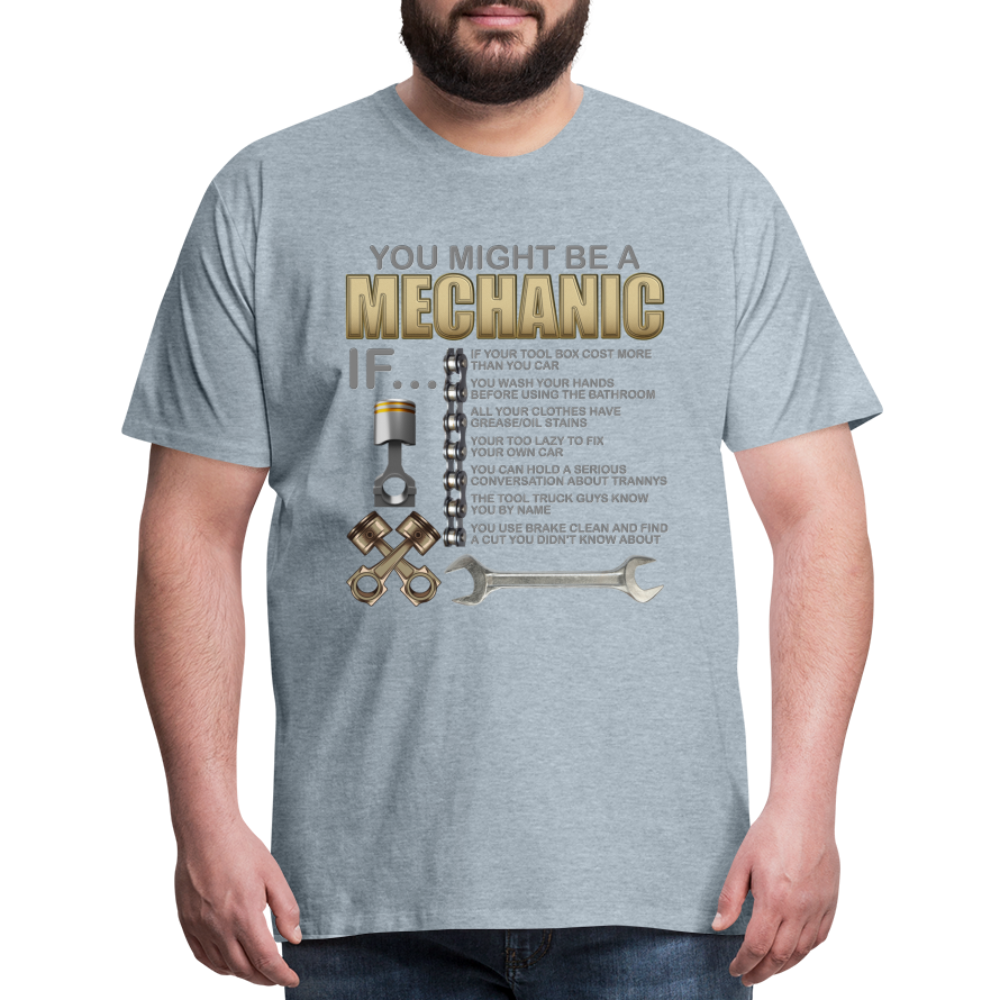Mechanic Gift, Mechanic Shirt, You Might Be A Mechanic, Diesel Mechanic, Gift For Mechanic, Car Mechanic, Car Guy Shirt, Funny Dad Shirt - heather ice blue