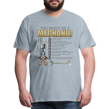 Mechanic Gift, Mechanic Shirt, You Might Be A Mechanic, Diesel Mechanic, Gift For Mechanic, Car Mechanic, Car Guy Shirt, Funny Dad Shirt - heather ice blue