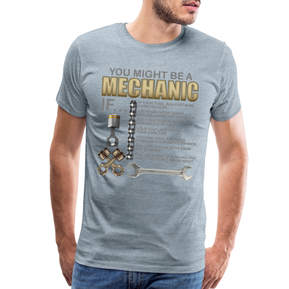 Mechanic Gift, Mechanic Shirt, You Might Be A Mechanic, Diesel Mechanic, Gift For Mechanic, Car Mechanic, Car Guy Shirt, Funny Dad Shirt - heather ice blue
