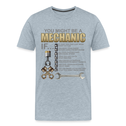 Mechanic Gift, Mechanic Shirt, You Might Be A Mechanic, Diesel Mechanic, Gift For Mechanic, Car Mechanic, Car Guy Shirt, Funny Dad Shirt - heather ice blue