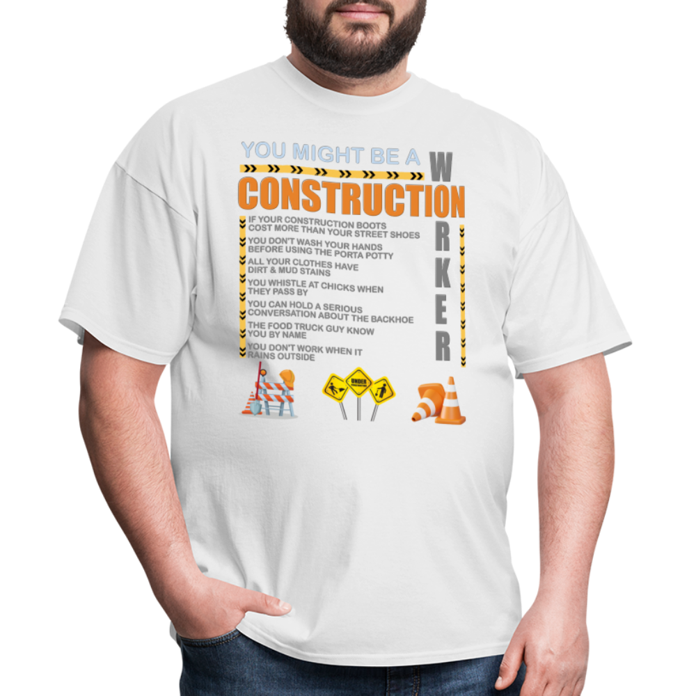 Construction Gift, Construction Crew, Construction Worker, You Might Be A, Construction Party, Construction Manager, Engineering Shirt, Dump Truck Shirt, Construction Theme, Funny Dad Shirt, Fathers Day Shirt - white