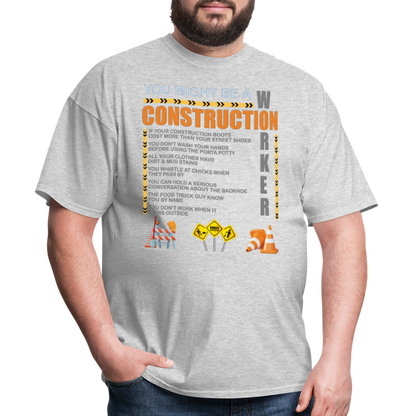 Construction Gift, Construction Crew, Construction Worker, You Might Be A, Construction Party, Construction Manager, Engineering Shirt, Dump Truck Shirt, Construction Theme, Funny Dad Shirt, Fathers Day Shirt - heather gray