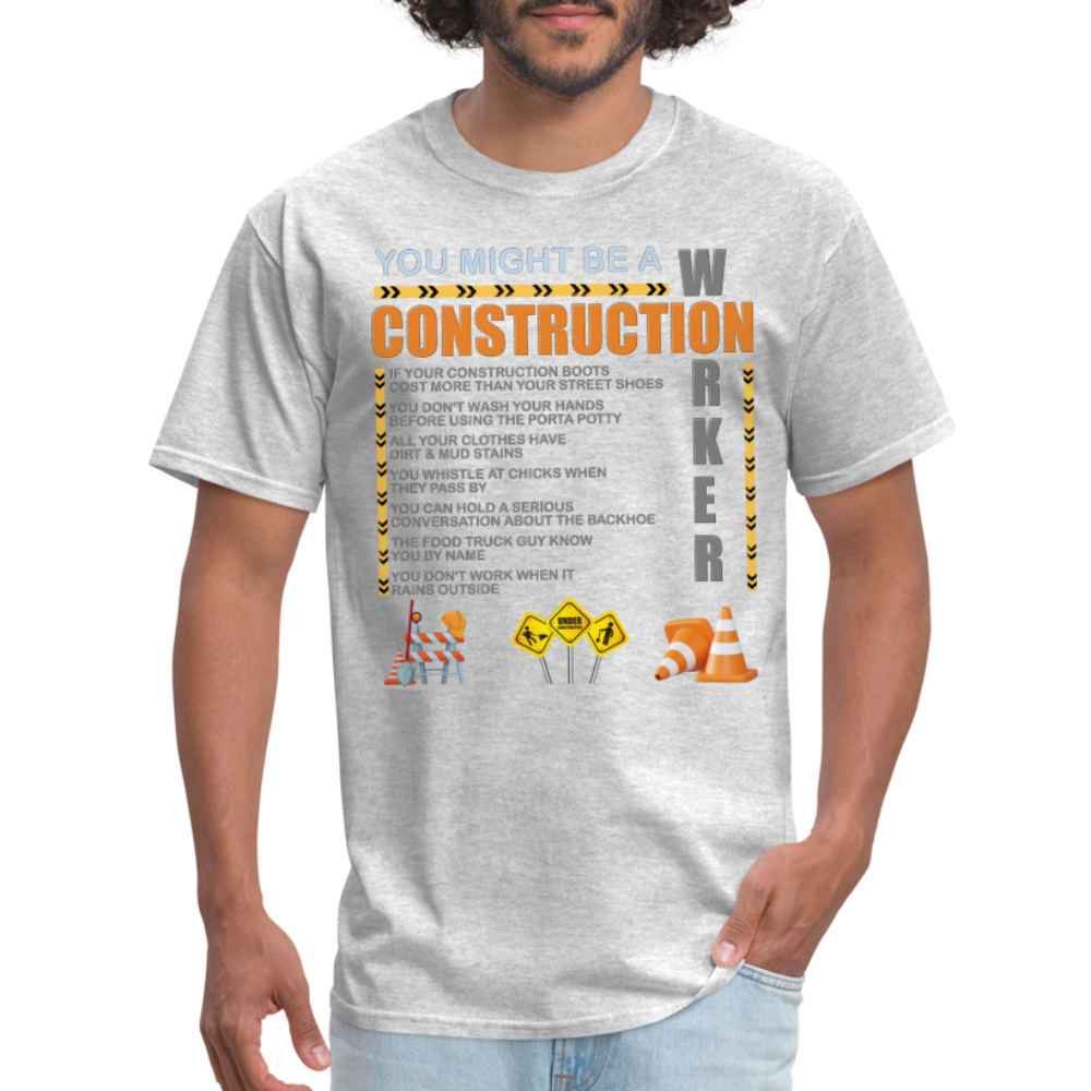 Construction Gift, Construction Crew, Construction Worker, You Might Be A, Construction Party, Construction Manager, Engineering Shirt, Dump Truck Shirt, Construction Theme, Funny Dad Shirt, Fathers Day Shirt - heather gray