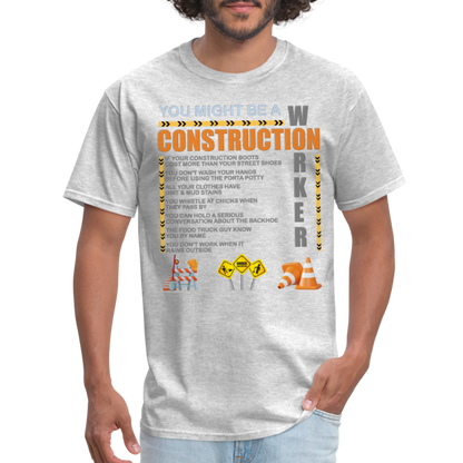 Construction Gift, Construction Crew, Construction Worker, You Might Be A, Construction Party, Construction Manager, Engineering Shirt, Dump Truck Shirt, Construction Theme, Funny Dad Shirt, Fathers Day Shirt - heather gray