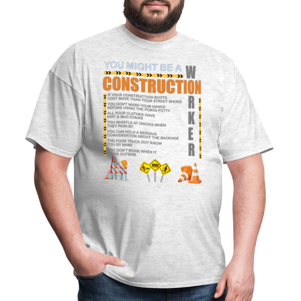 Construction Gift, Construction Crew, Construction Worker, You Might Be A, Construction Party, Construction Manager, Engineering Shirt, Dump Truck Shirt, Construction Theme, Funny Dad Shirt, Fathers Day Shirt - light heather gray