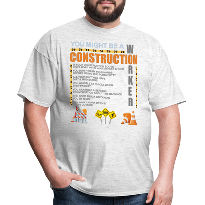 Construction Gift, Construction Crew, Construction Worker, You Might Be A, Construction Party, Construction Manager, Engineering Shirt, Dump Truck Shirt, Construction Theme, Funny Dad Shirt, Fathers Day Shirt - light heather gray