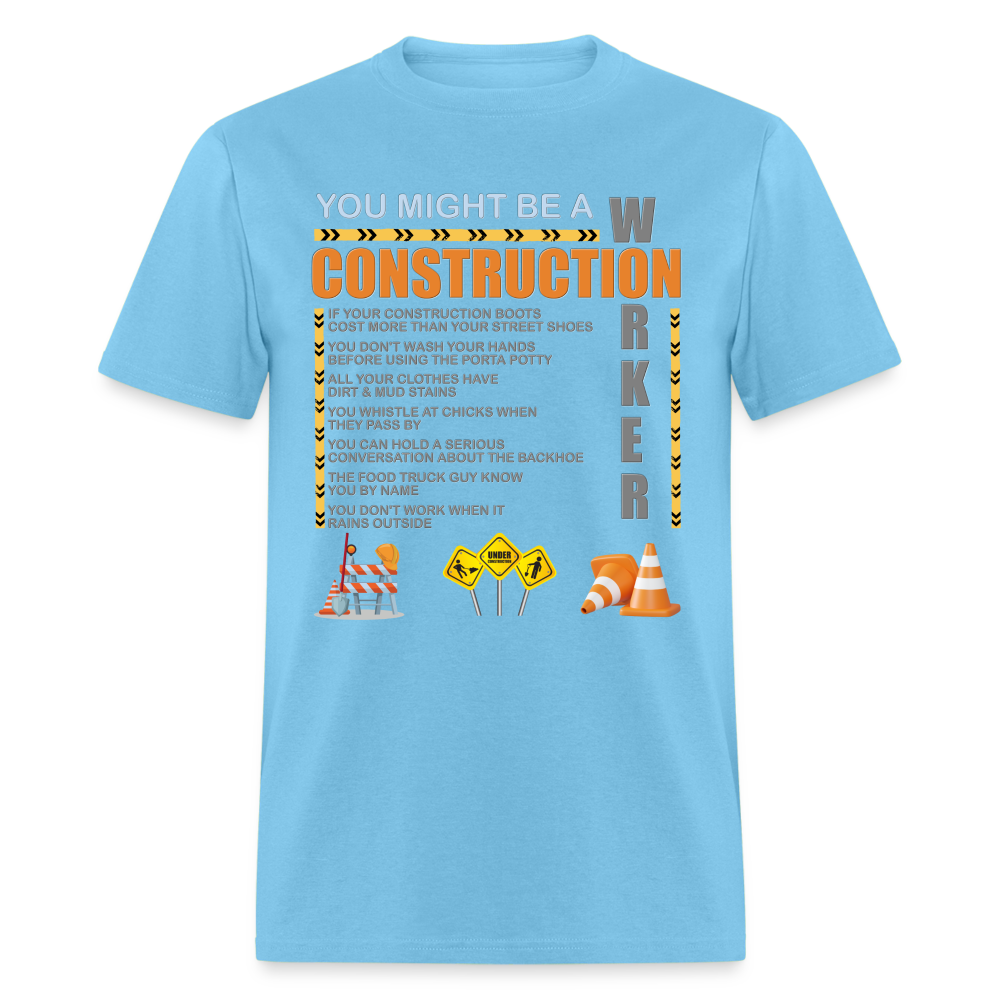 Construction Gift, Construction Crew, Construction Worker, You Might Be A, Construction Party, Construction Manager, Engineering Shirt, Dump Truck Shirt, Construction Theme, Funny Dad Shirt, Fathers Day Shirt - aquatic blue