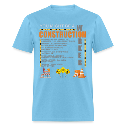 Construction Gift, Construction Crew, Construction Worker, You Might Be A, Construction Party, Construction Manager, Engineering Shirt, Dump Truck Shirt, Construction Theme, Funny Dad Shirt, Fathers Day Shirt - aquatic blue