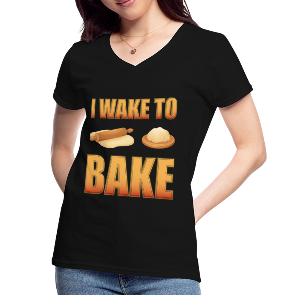 I Wake To Bake, Baking Baking Shirt, Baking Gifts, Funny Baker Shirt, Cookie Shirt, Baking Lover, Baker Baking T-Shirt - black