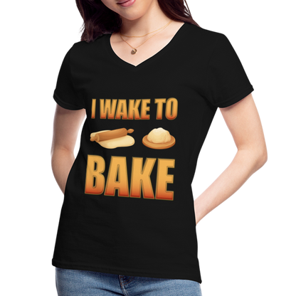 I Wake To Bake, Baking Baking Shirt, Baking Gifts, Funny Baker Shirt, Cookie Shirt, Baking Lover, Baker Baking T-Shirt - black
