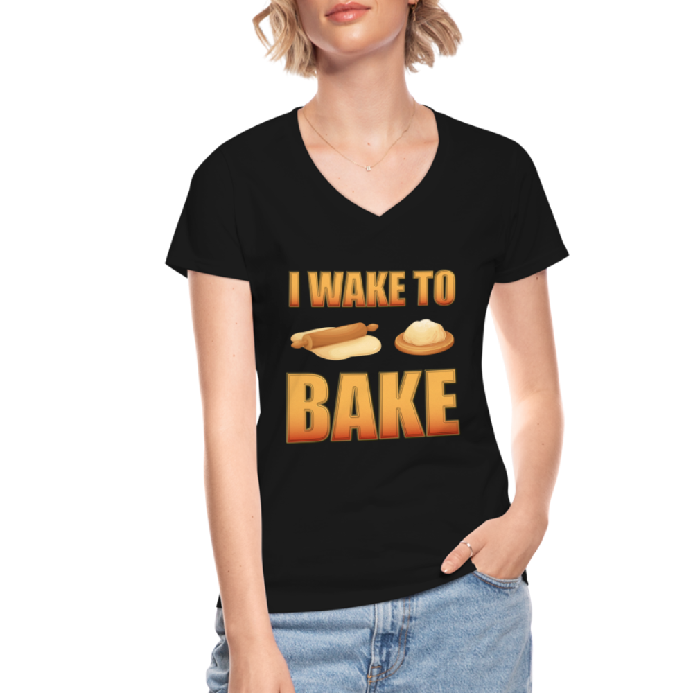I Wake To Bake, Baking Baking Shirt, Baking Gifts, Funny Baker Shirt, Cookie Shirt, Baking Lover, Baker Baking T-Shirt - black