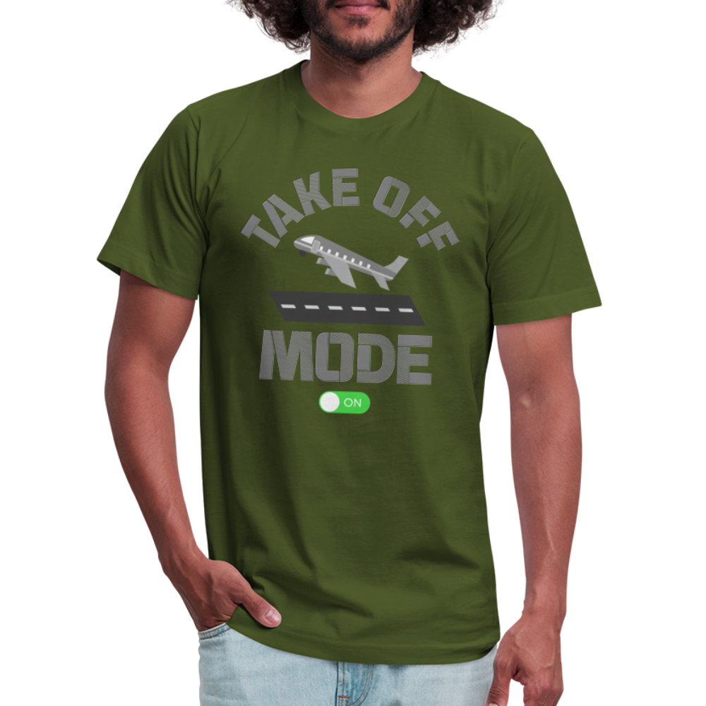 Take Off Mode, Travel Shirt, Vacation Shirt, Airplane Shirt, Pilot Shirt, Vacation Mode, Vacay Mode, Adventure Shirt, Aviation Shirt - olive