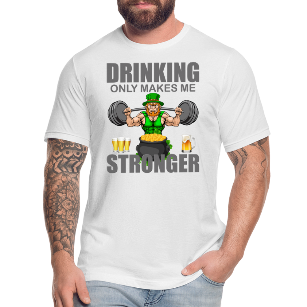 St Patrick Day Shirt, Shamrock Shirt, Drinking Only Makes Me Stronger, Irish Shirt, Lucky Shirt, St Patricks Shirt, St Patricks Day Tee, St Patricks Day Gifts - white