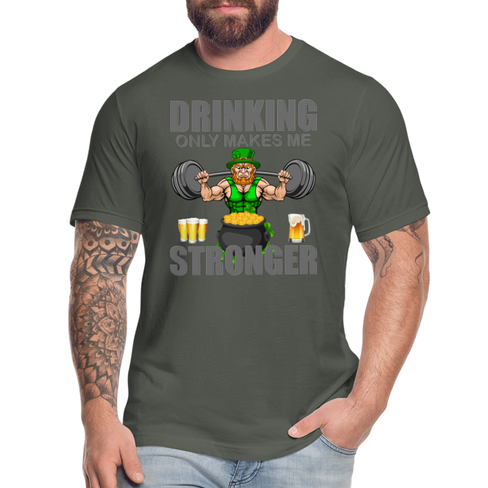 St Patrick Day Shirt, Shamrock Shirt, Drinking Only Makes Me Stronger, Irish Shirt, Lucky Shirt, St Patricks Shirt, St Patricks Day Tee, St Patricks Day Gifts - asphalt