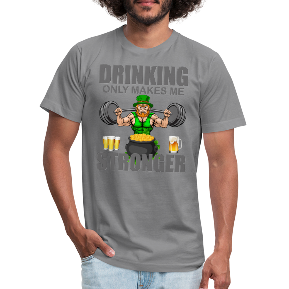 St Patrick Day Shirt, Shamrock Shirt, Drinking Only Makes Me Stronger, Irish Shirt, Lucky Shirt, St Patricks Shirt, St Patricks Day Tee, St Patricks Day Gifts - slate