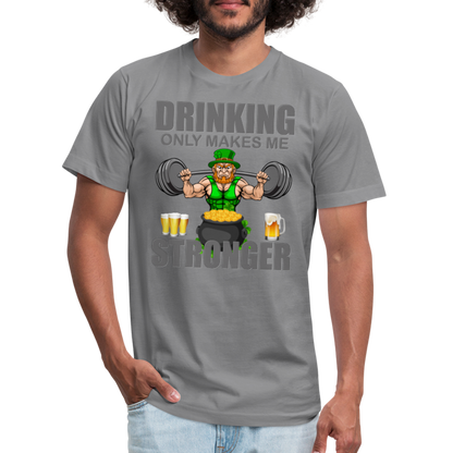 St Patrick Day Shirt, Shamrock Shirt, Drinking Only Makes Me Stronger, Irish Shirt, Lucky Shirt, St Patricks Shirt, St Patricks Day Tee, St Patricks Day Gifts - slate