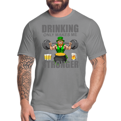 St Patrick Day Shirt, Shamrock Shirt, Drinking Only Makes Me Stronger, Irish Shirt, Lucky Shirt, St Patricks Shirt, St Patricks Day Tee, St Patricks Day Gifts - slate