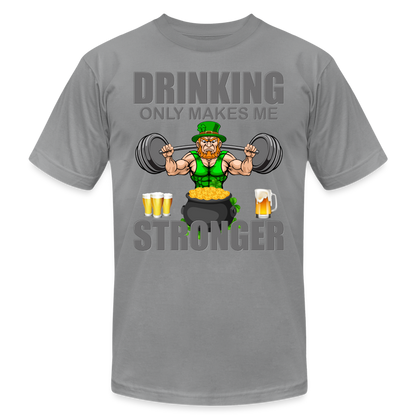 St Patrick Day Shirt, Shamrock Shirt, Drinking Only Makes Me Stronger, Irish Shirt, Lucky Shirt, St Patricks Shirt, St Patricks Day Tee, St Patricks Day Gifts - slate