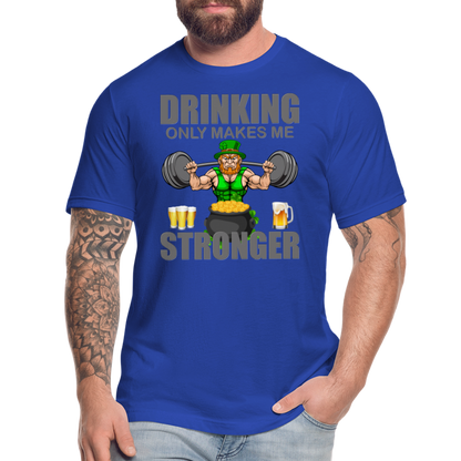 St Patrick Day Shirt, Shamrock Shirt, Drinking Only Makes Me Stronger, Irish Shirt, Lucky Shirt, St Patricks Shirt, St Patricks Day Tee, St Patricks Day Gifts - royal blue
