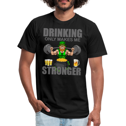 St Patrick Day Shirt, Shamrock Shirt, Drinking Only Makes Me Stronger, Irish Shirt, Lucky Shirt, St Patricks Shirt, St Patricks Day Tee, St Patricks Day Gifts - black