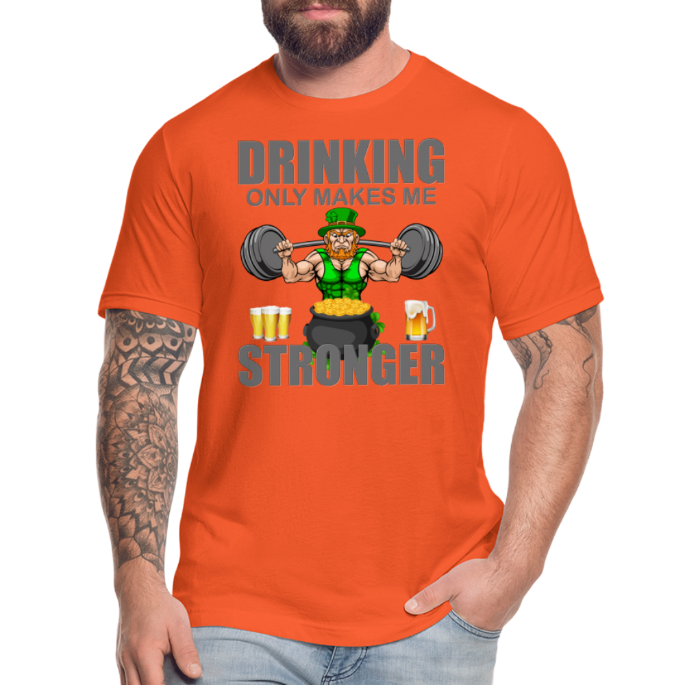 St Patrick Day Shirt, Shamrock Shirt, Drinking Only Makes Me Stronger, Irish Shirt, Lucky Shirt, St Patricks Shirt, St Patricks Day Tee, St Patricks Day Gifts - orange