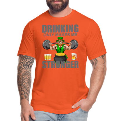 St Patrick Day Shirt, Shamrock Shirt, Drinking Only Makes Me Stronger, Irish Shirt, Lucky Shirt, St Patricks Shirt, St Patricks Day Tee, St Patricks Day Gifts - orange