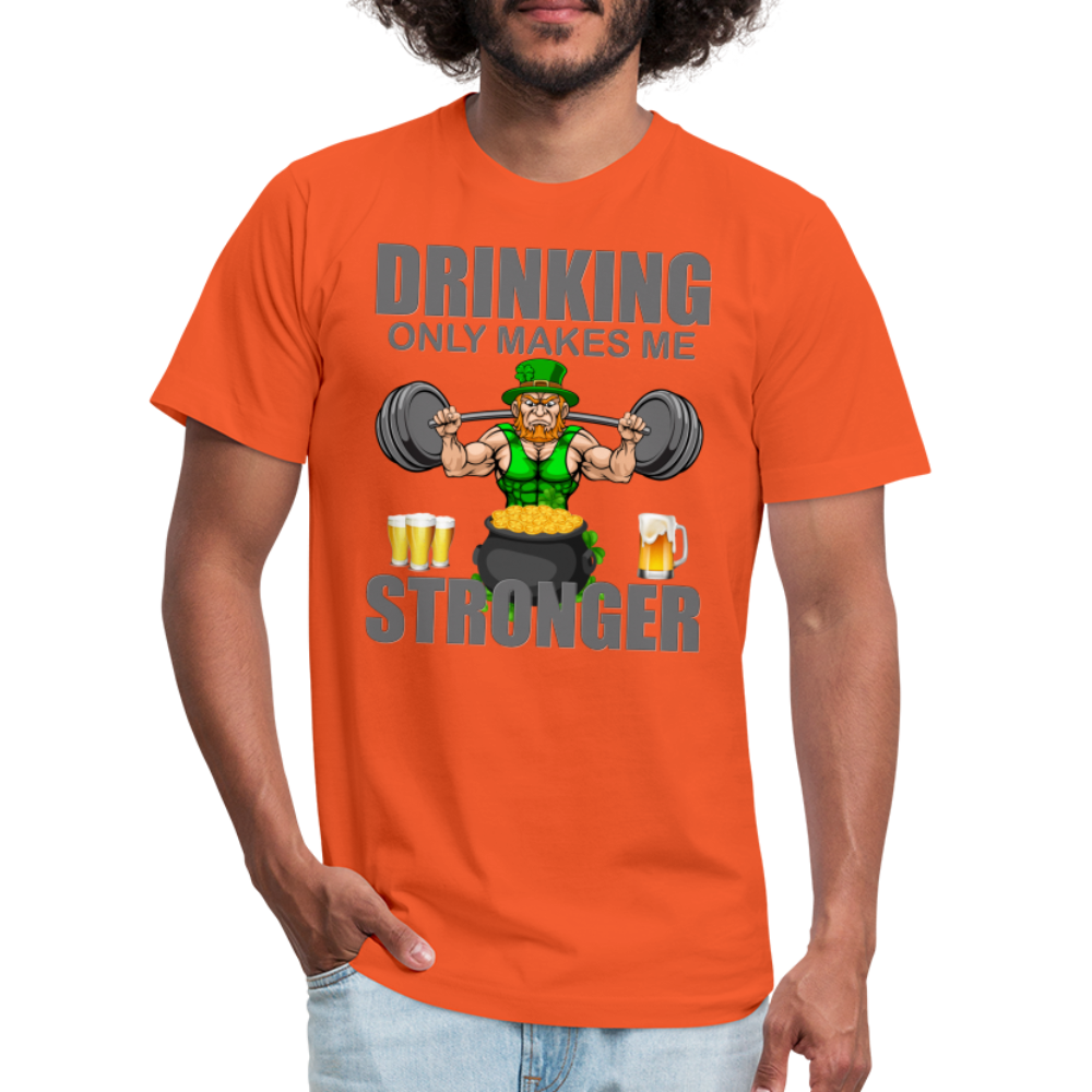 St Patrick Day Shirt, Shamrock Shirt, Drinking Only Makes Me Stronger, Irish Shirt, Lucky Shirt, St Patricks Shirt, St Patricks Day Tee, St Patricks Day Gifts - orange
