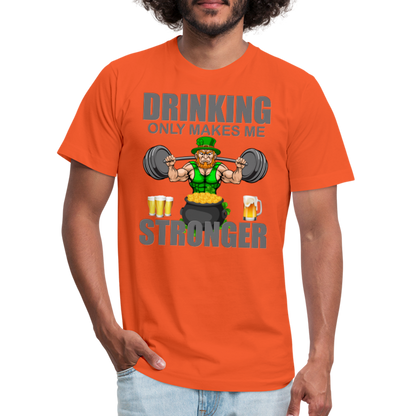St Patrick Day Shirt, Shamrock Shirt, Drinking Only Makes Me Stronger, Irish Shirt, Lucky Shirt, St Patricks Shirt, St Patricks Day Tee, St Patricks Day Gifts - orange