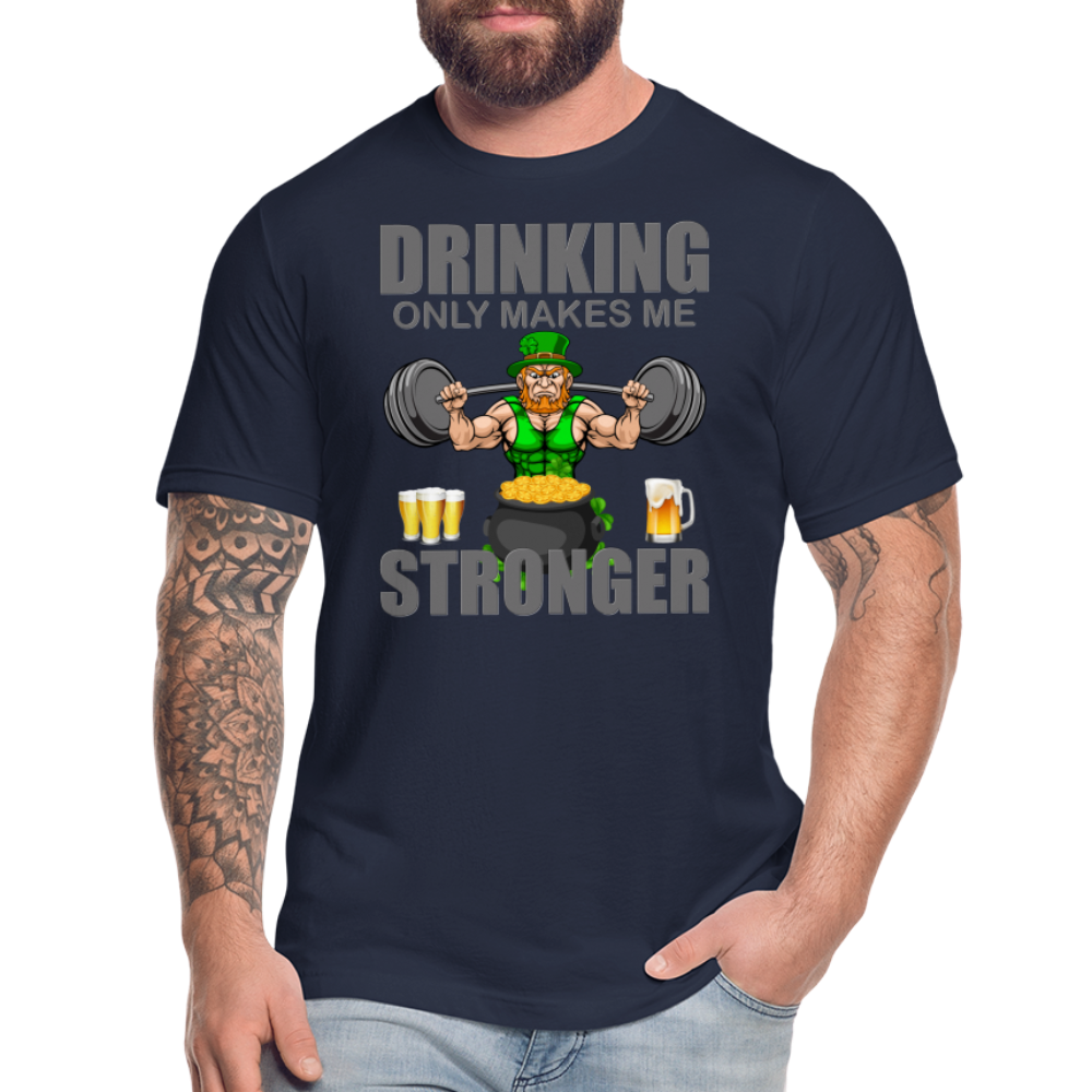 St Patrick Day Shirt, Shamrock Shirt, Drinking Only Makes Me Stronger, Irish Shirt, Lucky Shirt, St Patricks Shirt, St Patricks Day Tee, St Patricks Day Gifts - navy