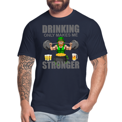 St Patrick Day Shirt, Shamrock Shirt, Drinking Only Makes Me Stronger, Irish Shirt, Lucky Shirt, St Patricks Shirt, St Patricks Day Tee, St Patricks Day Gifts - navy