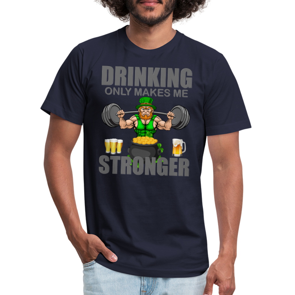 St Patrick Day Shirt, Shamrock Shirt, Drinking Only Makes Me Stronger, Irish Shirt, Lucky Shirt, St Patricks Shirt, St Patricks Day Tee, St Patricks Day Gifts - navy