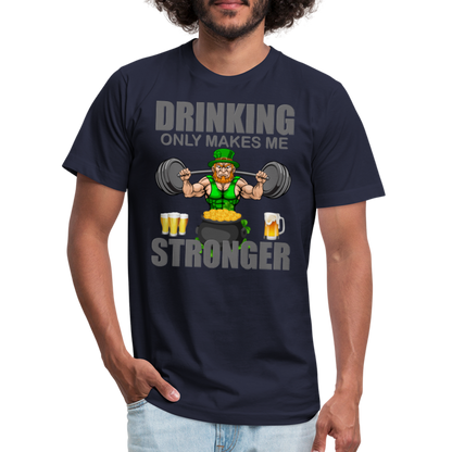 St Patrick Day Shirt, Shamrock Shirt, Drinking Only Makes Me Stronger, Irish Shirt, Lucky Shirt, St Patricks Shirt, St Patricks Day Tee, St Patricks Day Gifts - navy