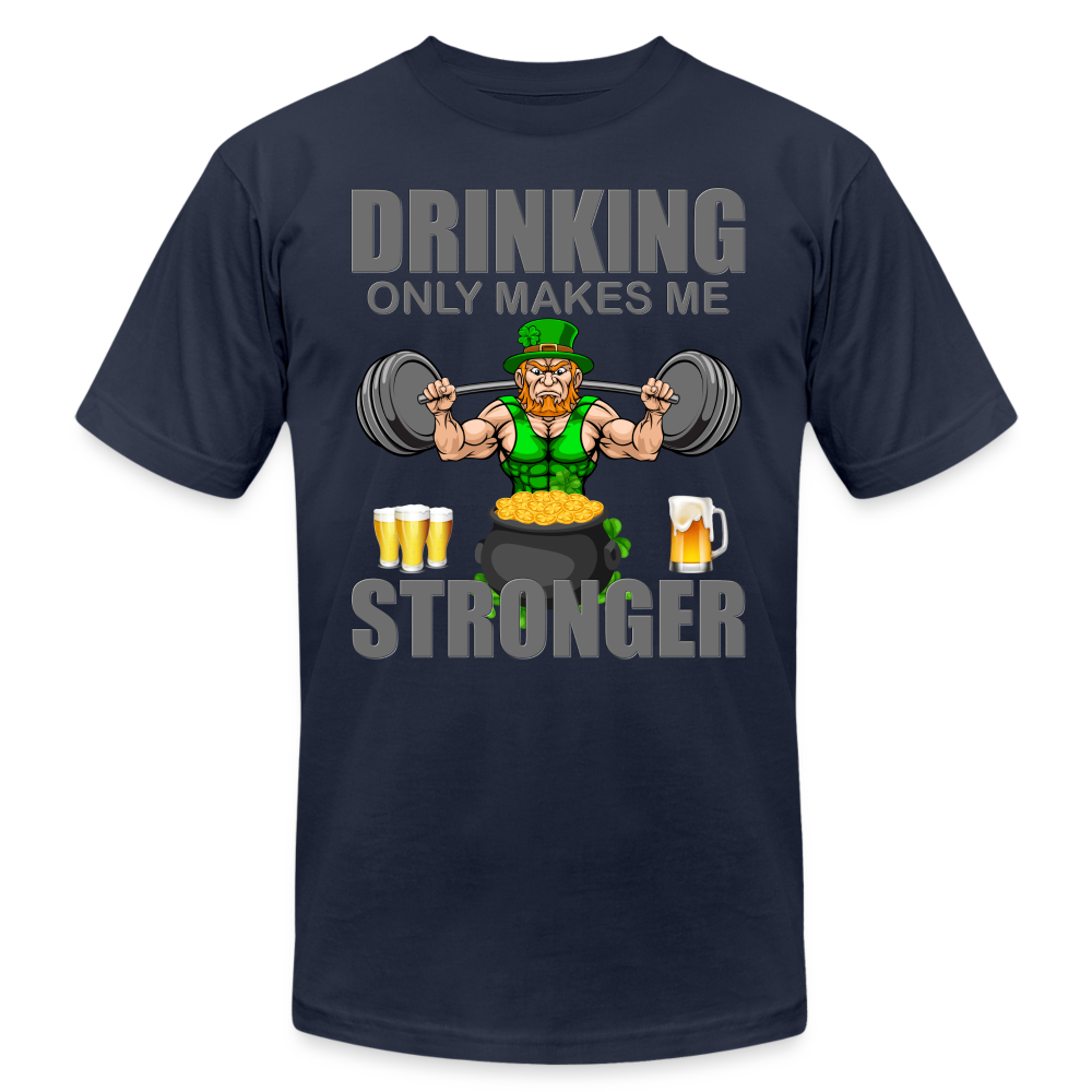 St Patrick Day Shirt, Shamrock Shirt, Drinking Only Makes Me Stronger, Irish Shirt, Lucky Shirt, St Patricks Shirt, St Patricks Day Tee, St Patricks Day Gifts - navy