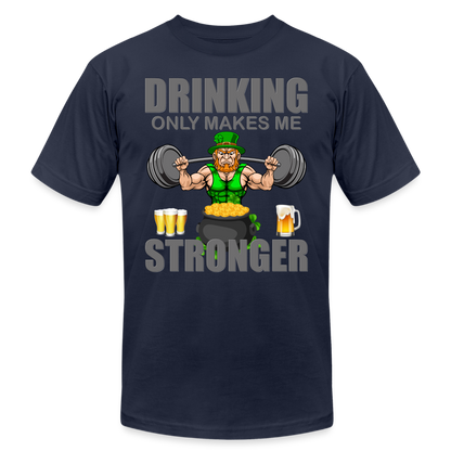St Patrick Day Shirt, Shamrock Shirt, Drinking Only Makes Me Stronger, Irish Shirt, Lucky Shirt, St Patricks Shirt, St Patricks Day Tee, St Patricks Day Gifts - navy