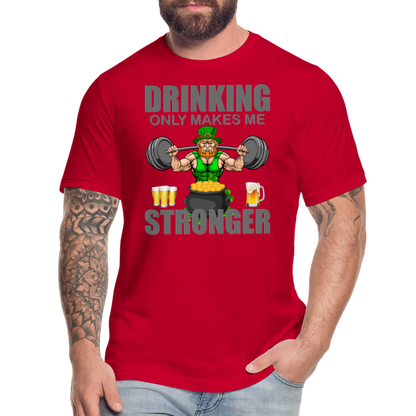 St Patrick Day Shirt, Shamrock Shirt, Drinking Only Makes Me Stronger, Irish Shirt, Lucky Shirt, St Patricks Shirt, St Patricks Day Tee, St Patricks Day Gifts - red