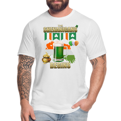 The Shenanigans Begins, St Patrick Day Shirt, Shamrock Shirt, Irish Shirt, Lucky Shirt, St Patricks Shirt, St Patricks Day Tee, St Patricks Day Gifts - white
