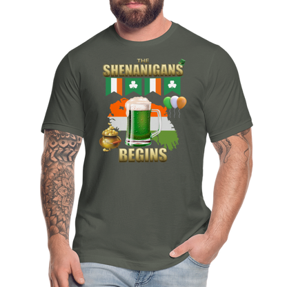 The Shenanigans Begins, St Patrick Day Shirt, Shamrock Shirt, Irish Shirt, Lucky Shirt, St Patricks Shirt, St Patricks Day Tee, St Patricks Day Gifts - asphalt