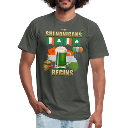 The Shenanigans Begins, St Patrick Day Shirt, Shamrock Shirt, Irish Shirt, Lucky Shirt, St Patricks Shirt, St Patricks Day Tee, St Patricks Day Gifts - asphalt