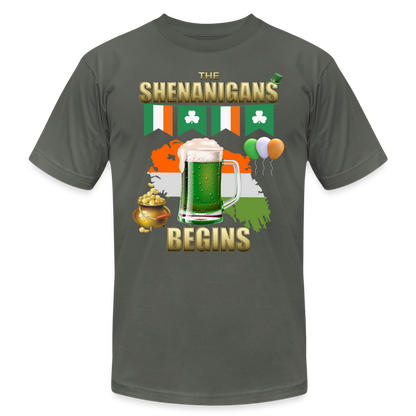 The Shenanigans Begins, St Patrick Day Shirt, Shamrock Shirt, Irish Shirt, Lucky Shirt, St Patricks Shirt, St Patricks Day Tee, St Patricks Day Gifts - asphalt