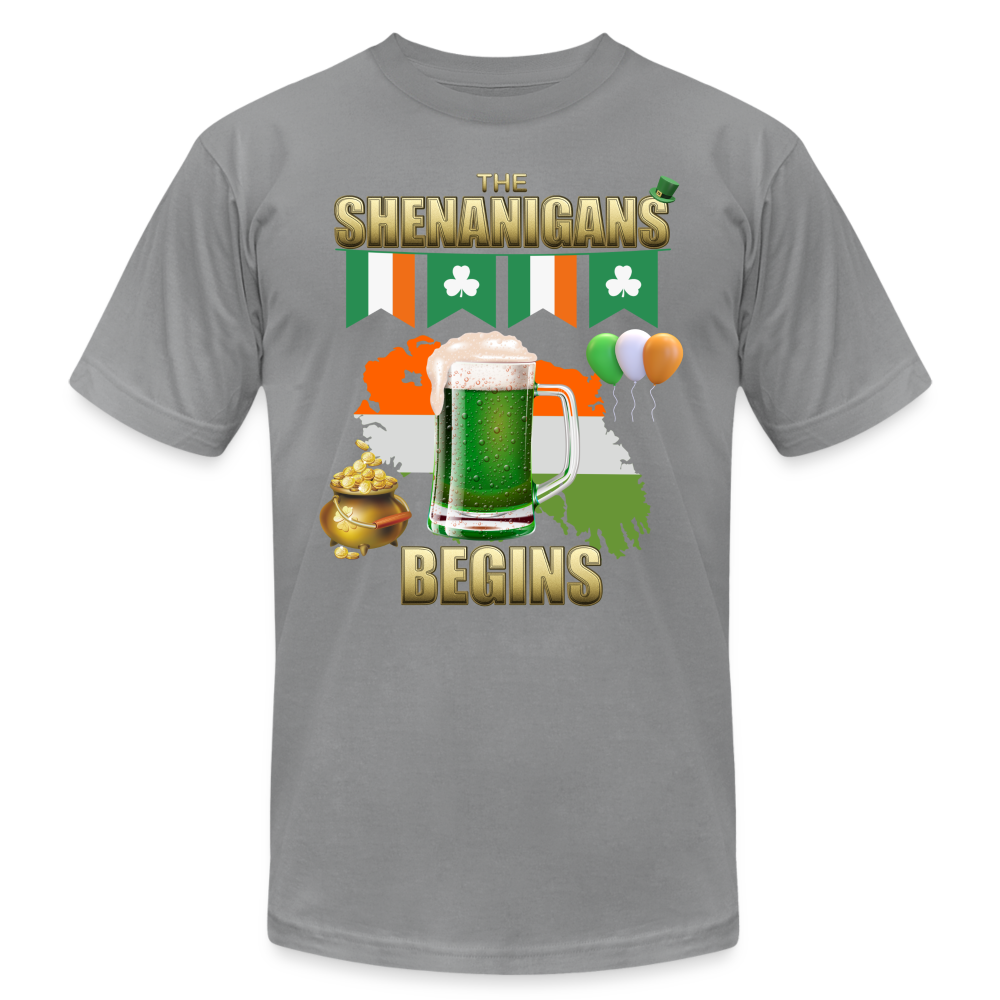 The Shenanigans Begins, St Patrick Day Shirt, Shamrock Shirt, Irish Shirt, Lucky Shirt, St Patricks Shirt, St Patricks Day Tee, St Patricks Day Gifts - slate