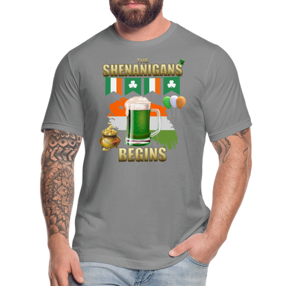 The Shenanigans Begins, St Patrick Day Shirt, Shamrock Shirt, Irish Shirt, Lucky Shirt, St Patricks Shirt, St Patricks Day Tee, St Patricks Day Gifts - slate