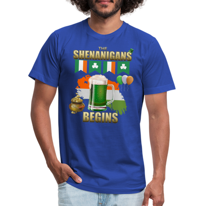 The Shenanigans Begins, St Patrick Day Shirt, Shamrock Shirt, Irish Shirt, Lucky Shirt, St Patricks Shirt, St Patricks Day Tee, St Patricks Day Gifts - royal blue