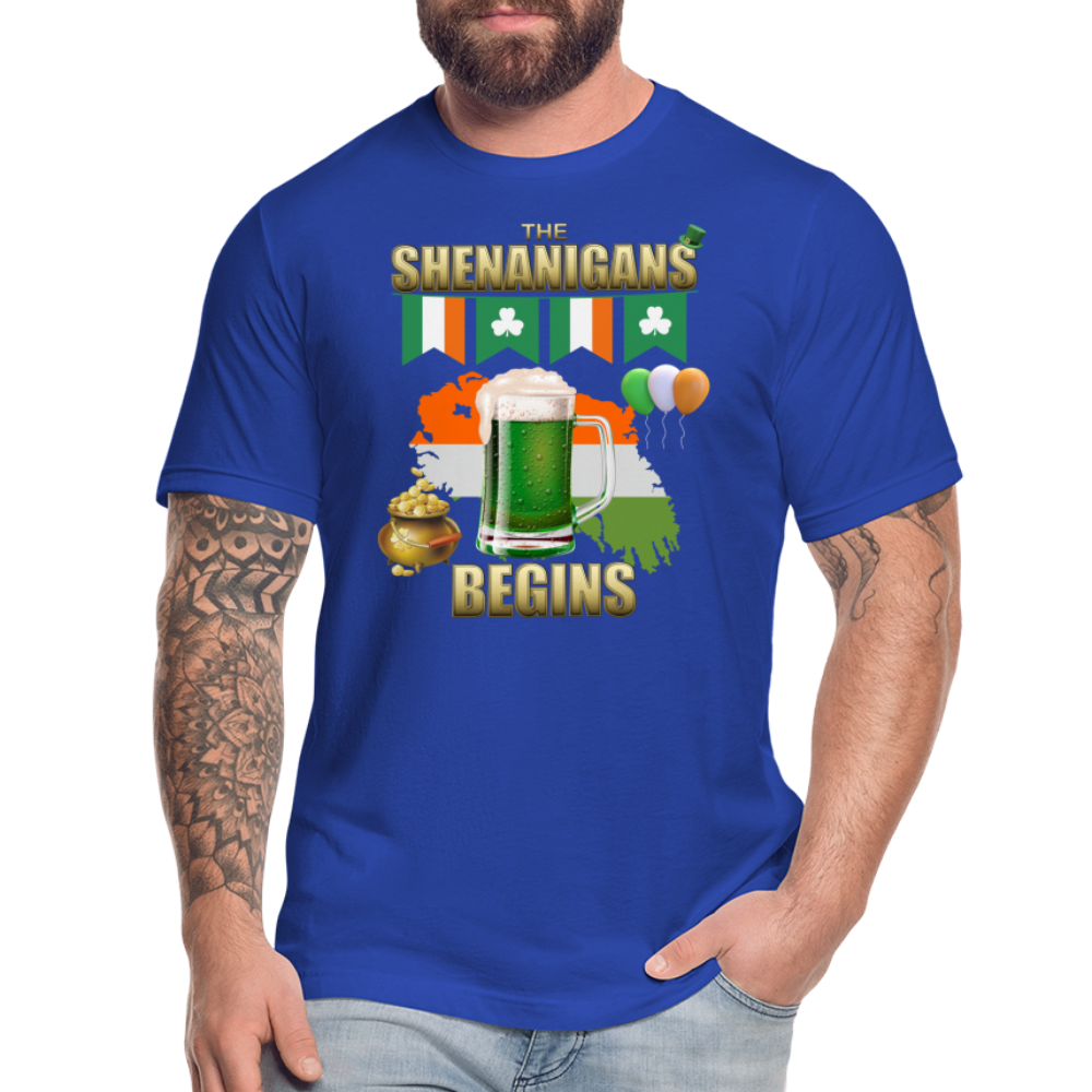 The Shenanigans Begins, St Patrick Day Shirt, Shamrock Shirt, Irish Shirt, Lucky Shirt, St Patricks Shirt, St Patricks Day Tee, St Patricks Day Gifts - royal blue