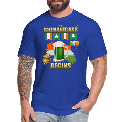 The Shenanigans Begins, St Patrick Day Shirt, Shamrock Shirt, Irish Shirt, Lucky Shirt, St Patricks Shirt, St Patricks Day Tee, St Patricks Day Gifts - royal blue