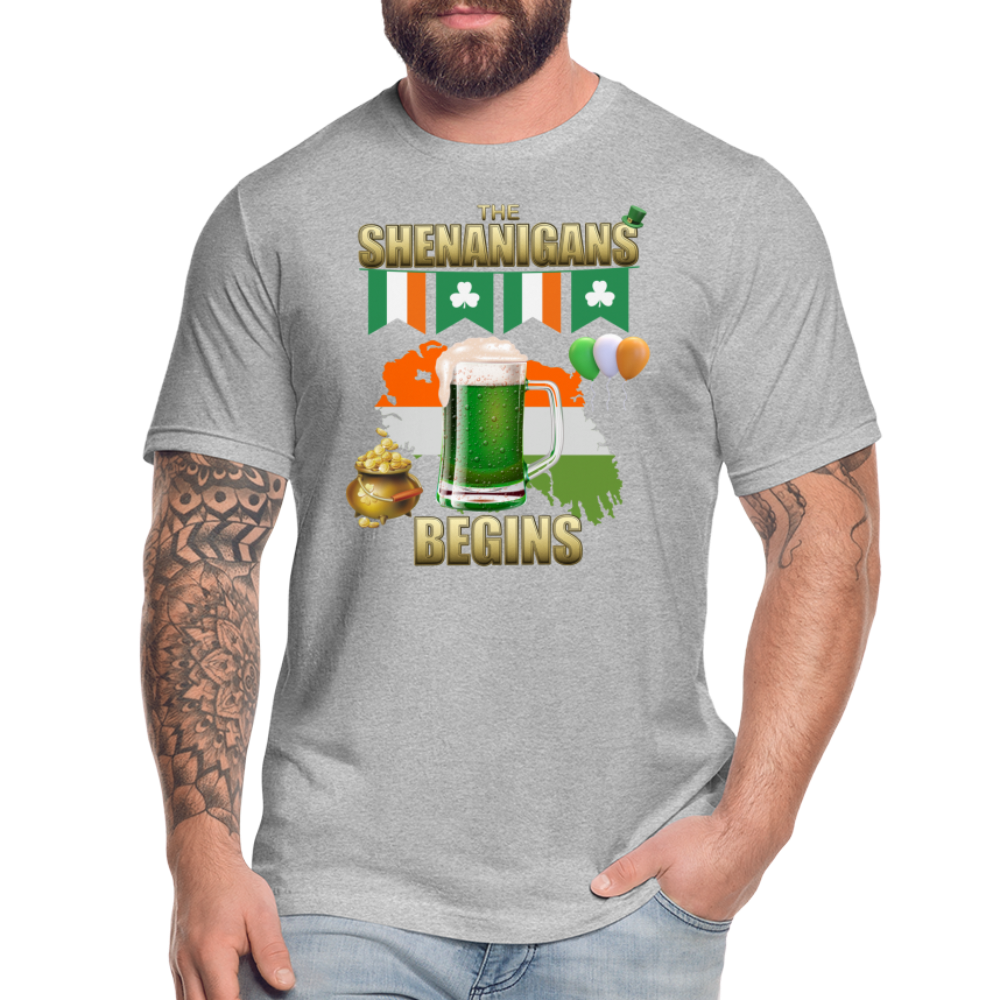 The Shenanigans Begins, St Patrick Day Shirt, Shamrock Shirt, Irish Shirt, Lucky Shirt, St Patricks Shirt, St Patricks Day Tee, St Patricks Day Gifts - heather gray